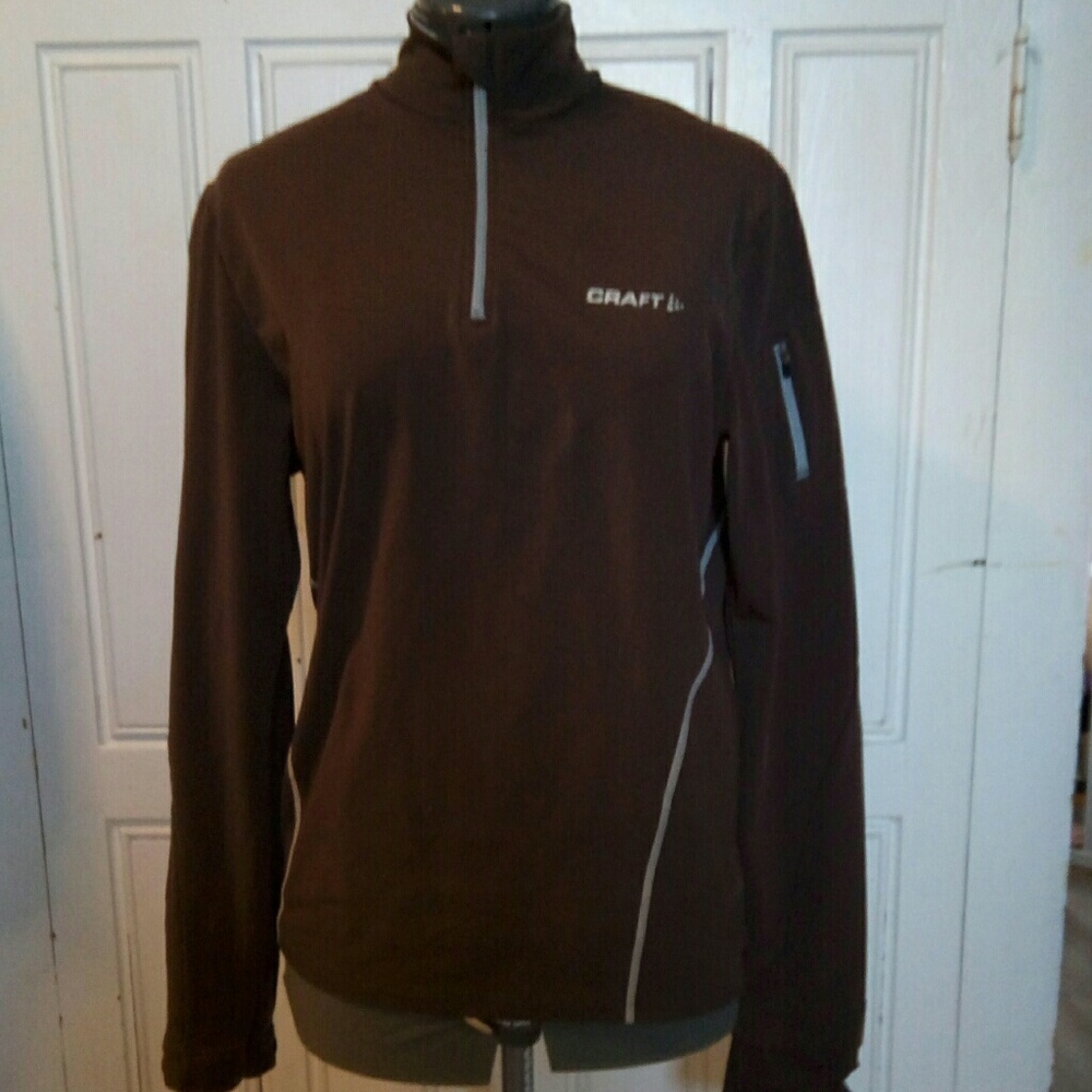 Craft running shirt, mock turtle neck